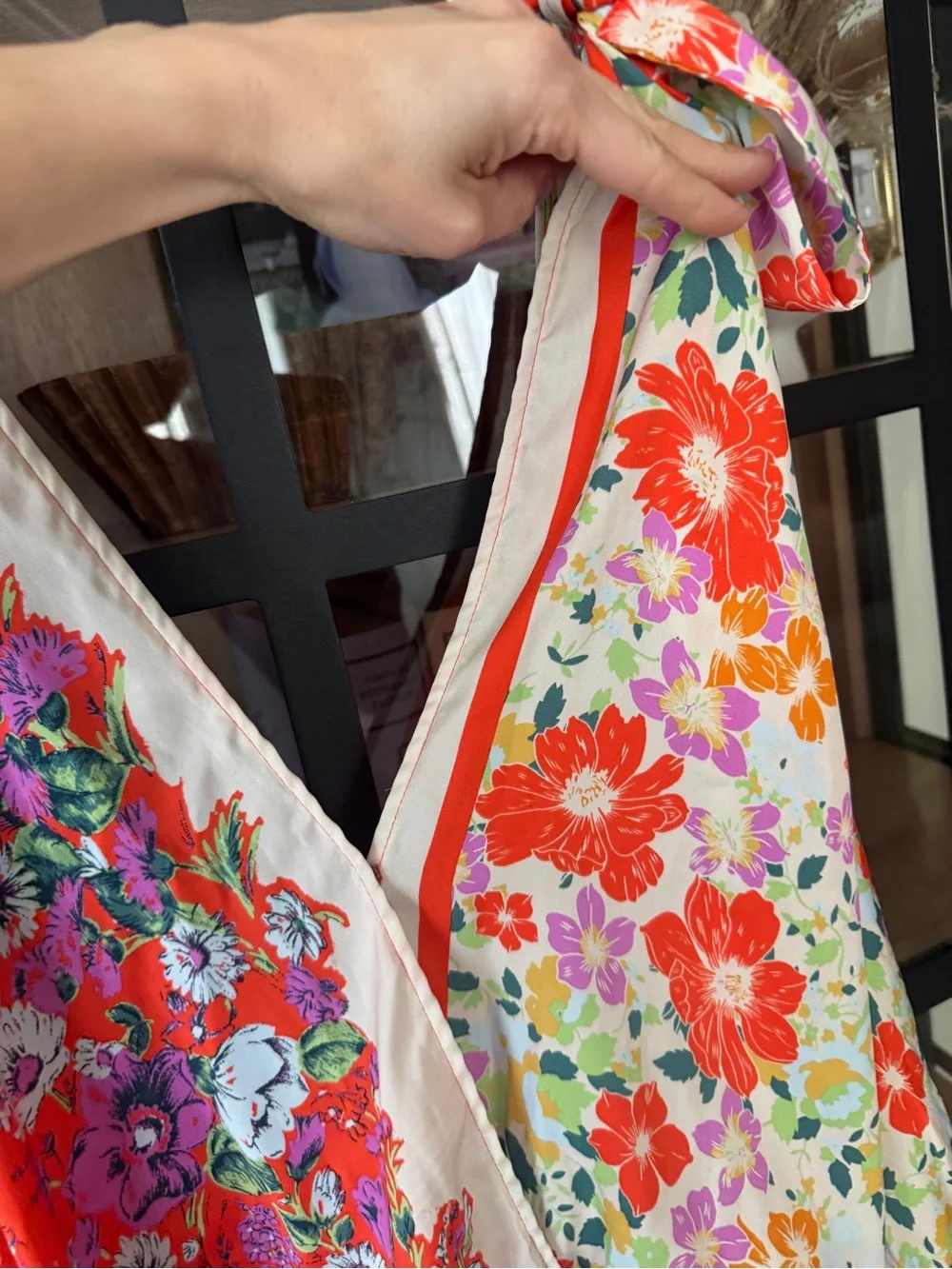 Free People tied to you crop top tank fiesta colorful patchwork bandana floral